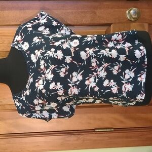 Banana Republic Navy Floral Top XS